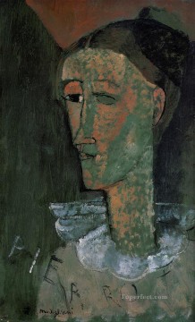 Pierrot autorretrato como Pierrot 1915 Amedeo Modigliani Pinturas al óleo